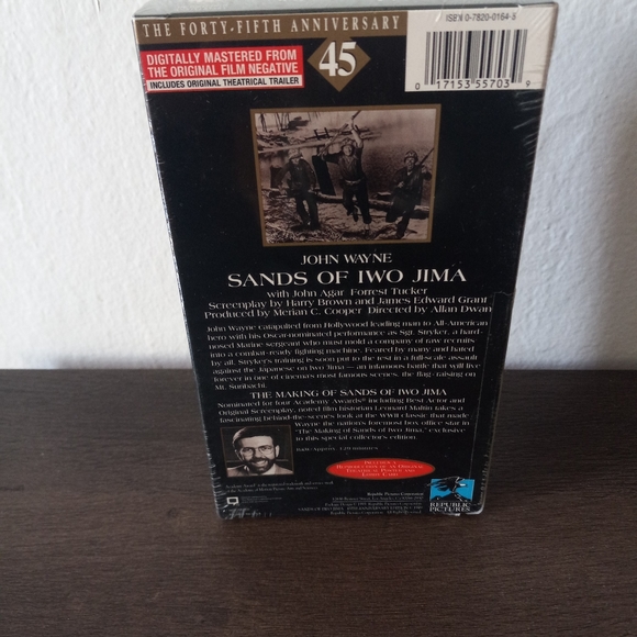 Sands Of Iwo Jima John Wayne 45 Anniversary Edition VHS Factory Sealed - Picture 4 of 6